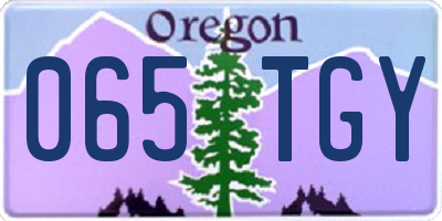 OR license plate 065TGY