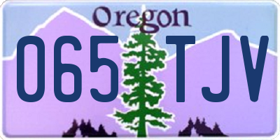 OR license plate 065TJV