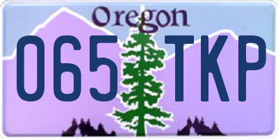 OR license plate 065TKP