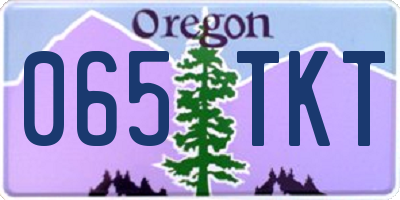 OR license plate 065TKT