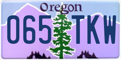 OR license plate 065TKW