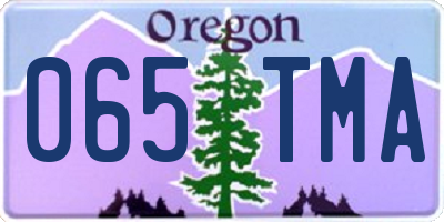 OR license plate 065TMA