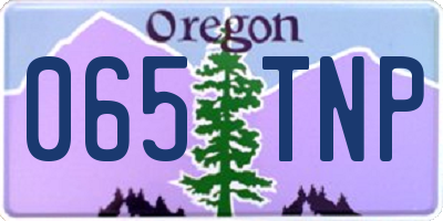 OR license plate 065TNP