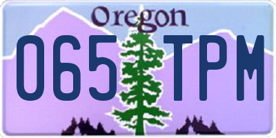 OR license plate 065TPM
