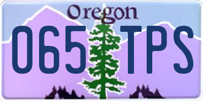 OR license plate 065TPS