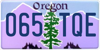 OR license plate 065TQE