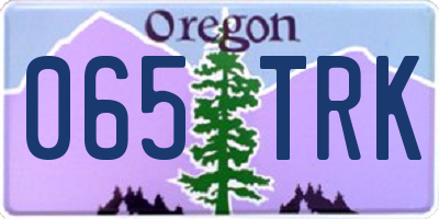 OR license plate 065TRK