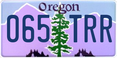 OR license plate 065TRR
