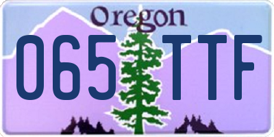 OR license plate 065TTF