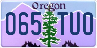 OR license plate 065TUO