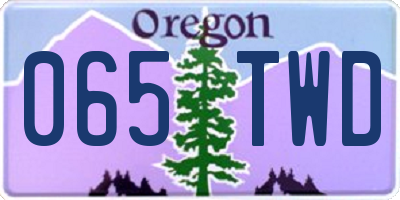 OR license plate 065TWD