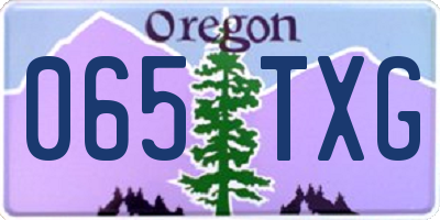 OR license plate 065TXG