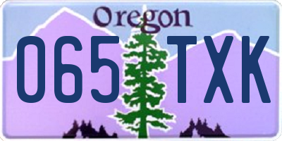 OR license plate 065TXK