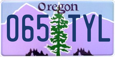 OR license plate 065TYL