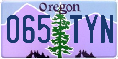 OR license plate 065TYN