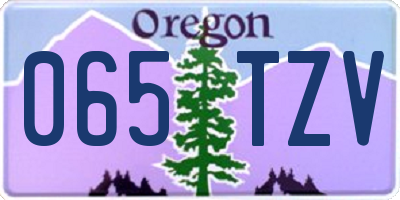 OR license plate 065TZV