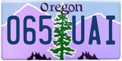 OR license plate 065UAI