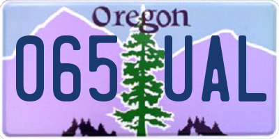 OR license plate 065UAL