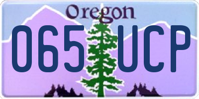OR license plate 065UCP