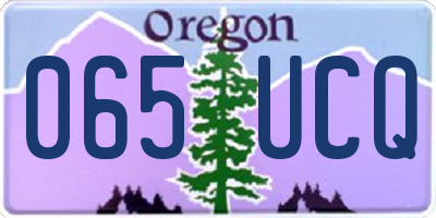 OR license plate 065UCQ