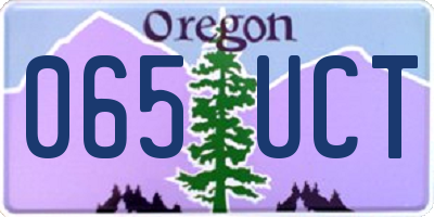 OR license plate 065UCT