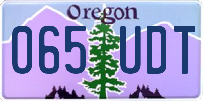 OR license plate 065UDT