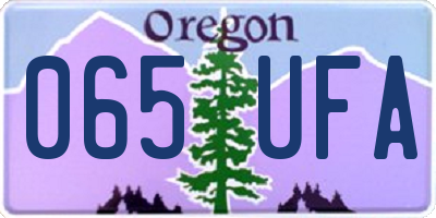 OR license plate 065UFA