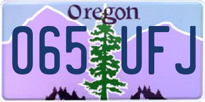 OR license plate 065UFJ