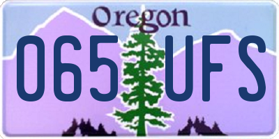 OR license plate 065UFS