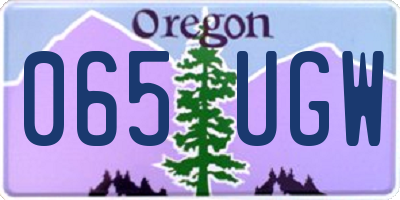 OR license plate 065UGW