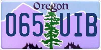 OR license plate 065UIB