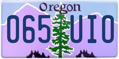 OR license plate 065UIO