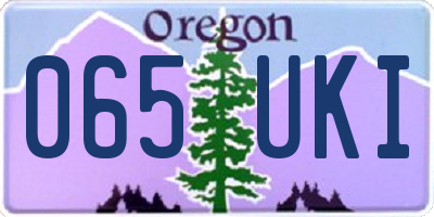 OR license plate 065UKI