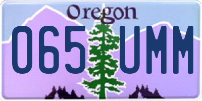 OR license plate 065UMM