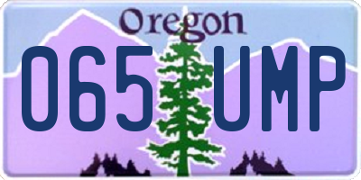 OR license plate 065UMP