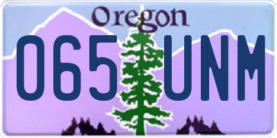 OR license plate 065UNM