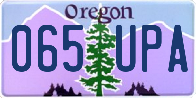 OR license plate 065UPA