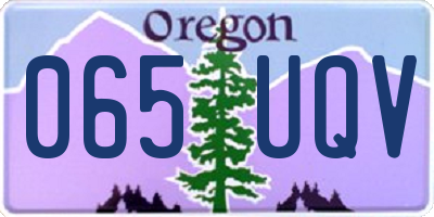 OR license plate 065UQV