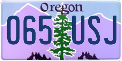 OR license plate 065USJ