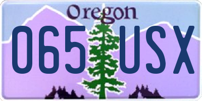 OR license plate 065USX