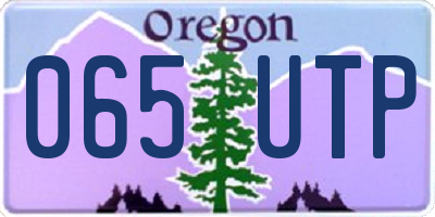 OR license plate 065UTP