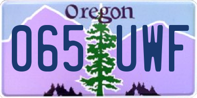 OR license plate 065UWF