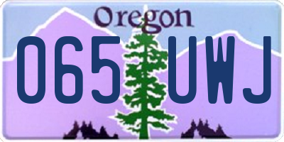 OR license plate 065UWJ