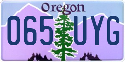 OR license plate 065UYG