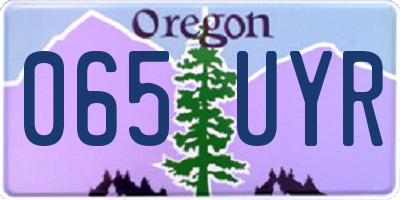 OR license plate 065UYR