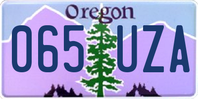 OR license plate 065UZA