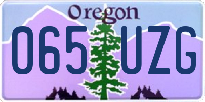 OR license plate 065UZG