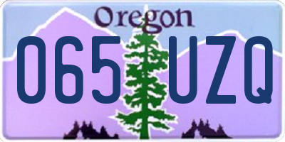 OR license plate 065UZQ