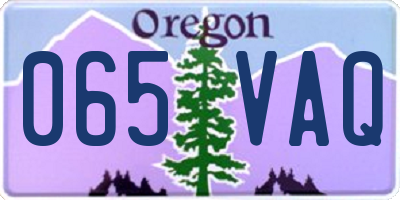OR license plate 065VAQ