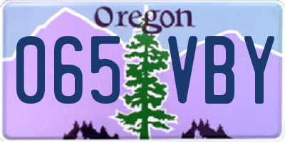 OR license plate 065VBY